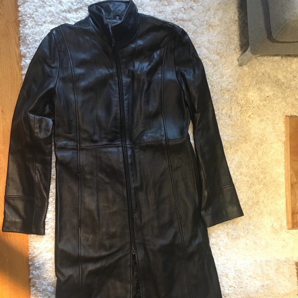 VIA SPIGA Leather Trench Coat